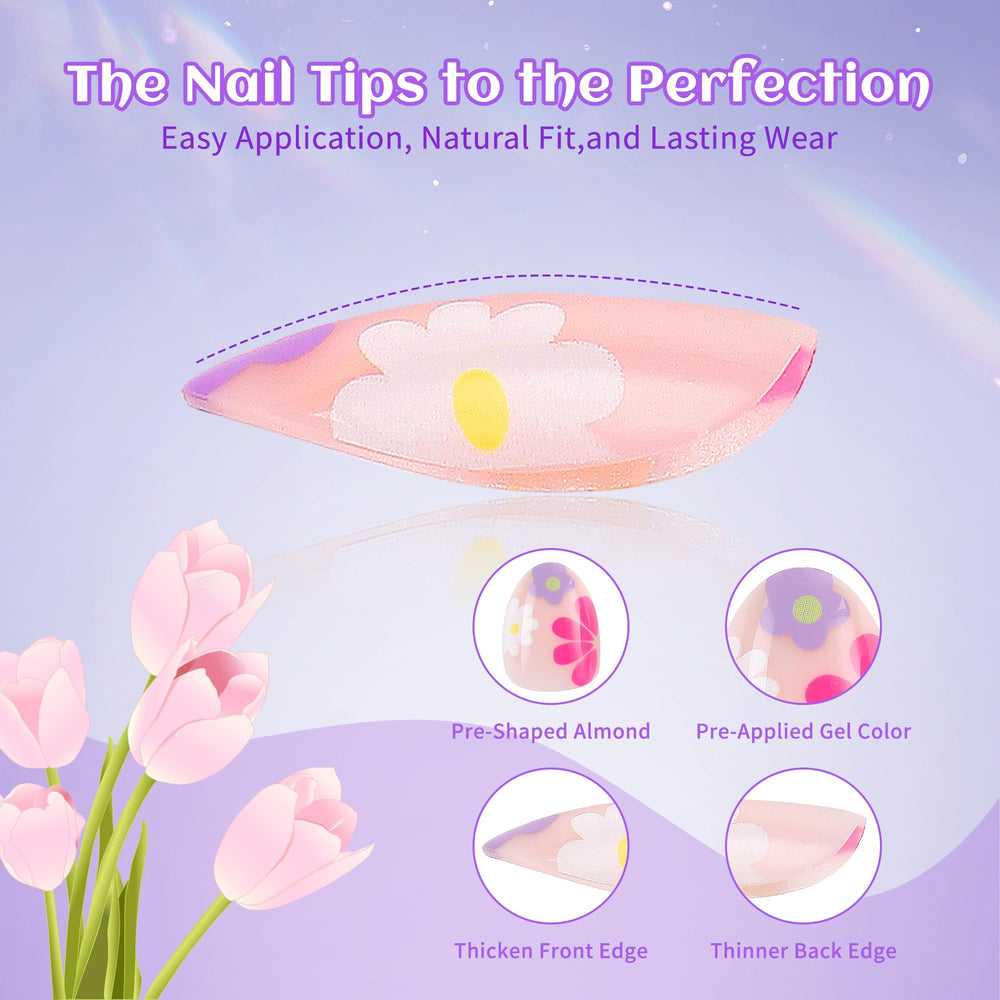 Kawyehu lightweight ABS nails designed for comfortable wear on small nails.