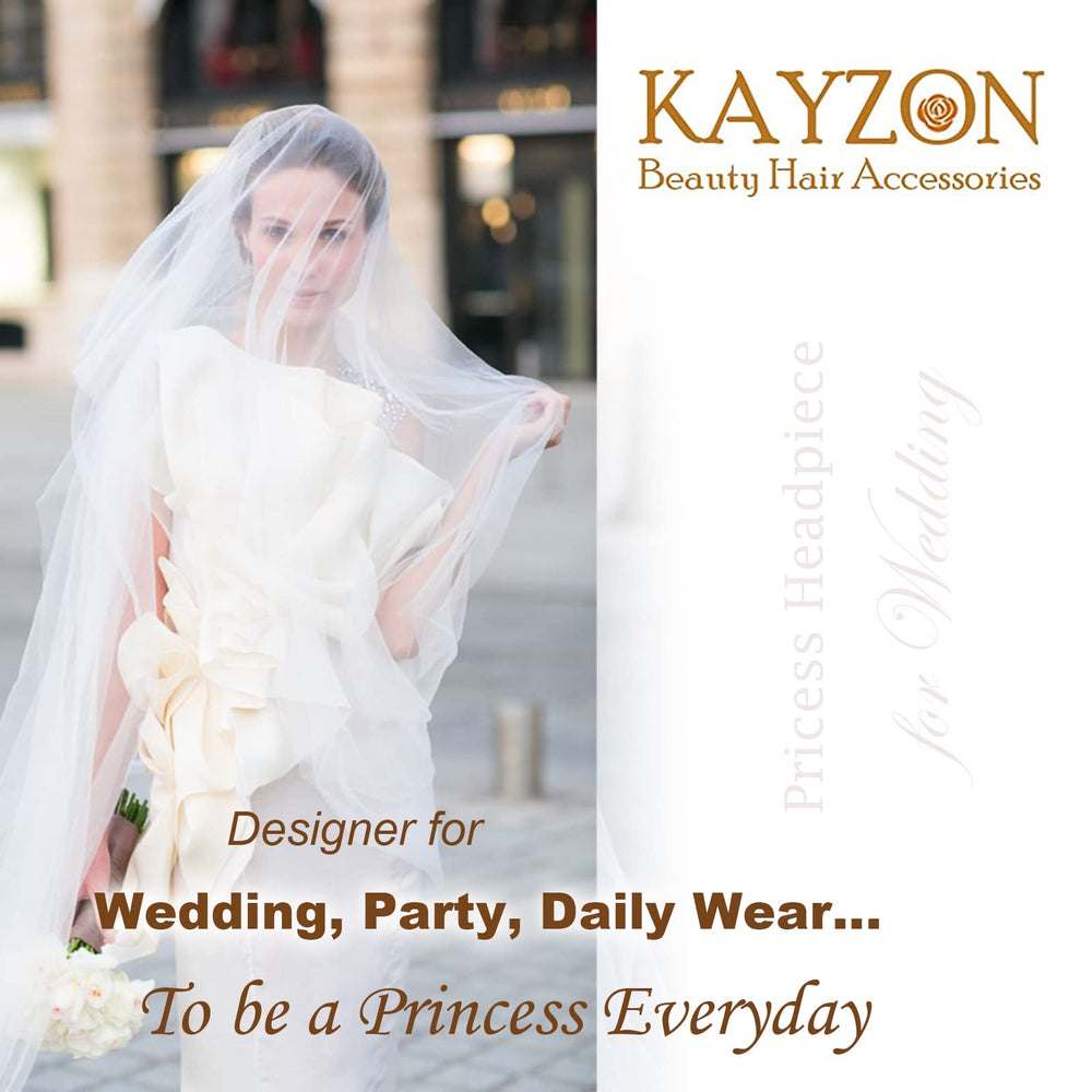 Kayzon adjustable headband fits most heads for flexible styling at events.