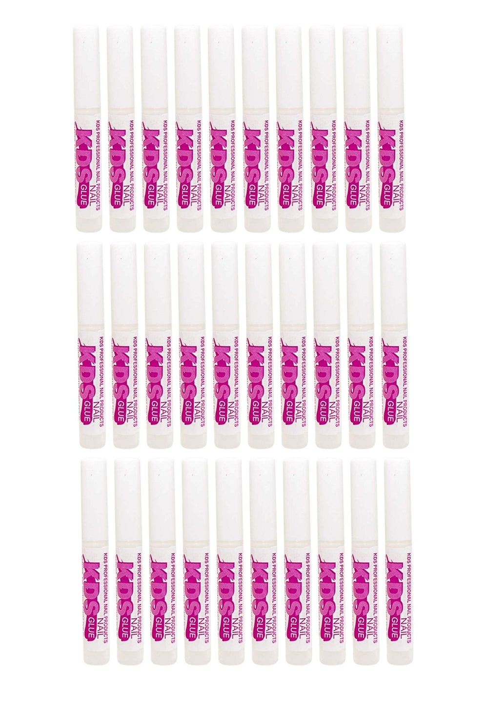 KDS Nail Tip Glue sticks for acrylic tips, strong bond, white color.