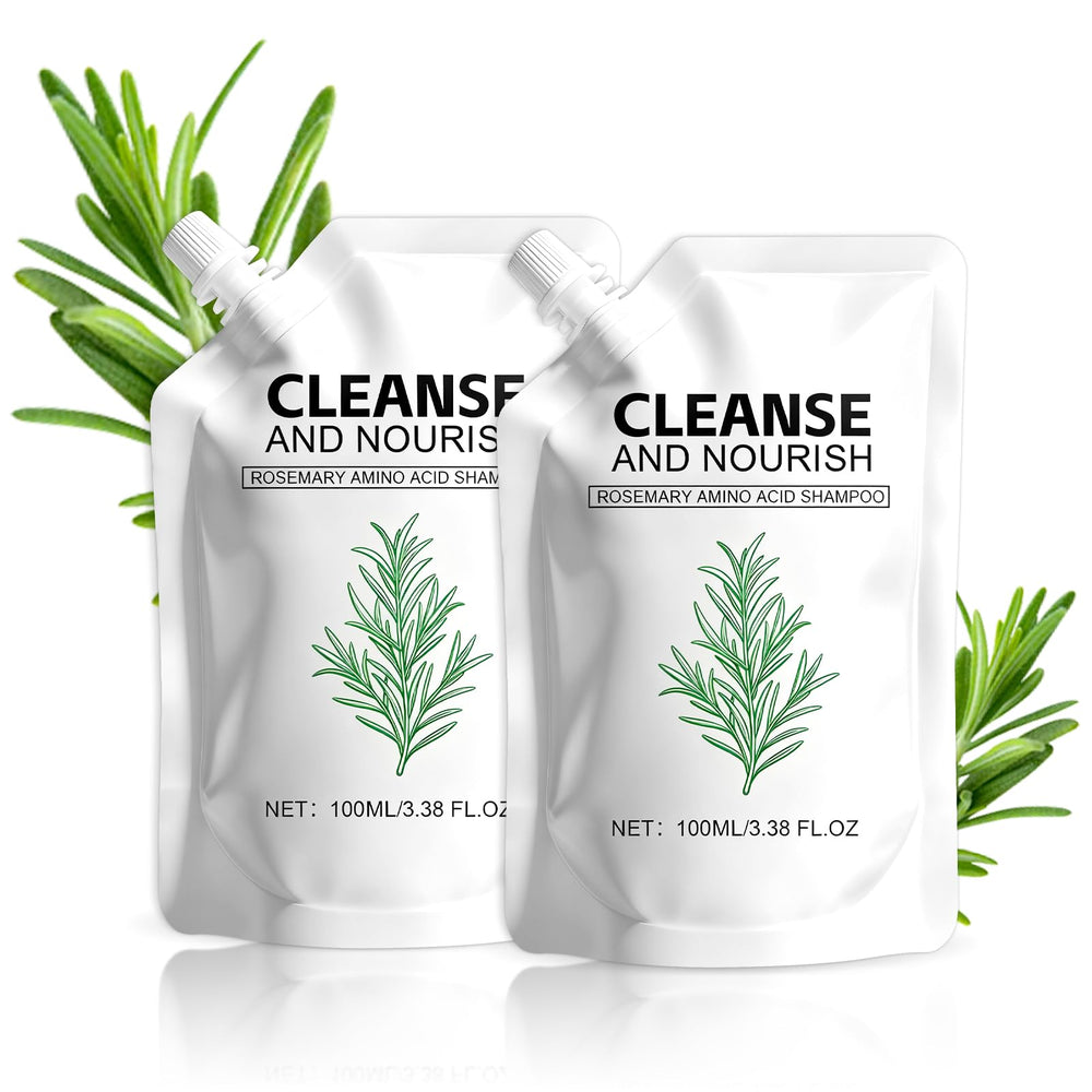 KEBEGE Rosemary Amino Acid Shampoo bottle shows natural scalp nourishment.