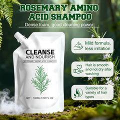 KEBEGE Rosemary Amino Acid Shampoo pour action for easy daily use and aroma.