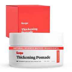 Keeps Matte Thickening Pomade bottle pour for easy, natural-looking application