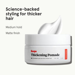 Keeps Matte Thickening Pomade hands application shows quick, medium-hold styling