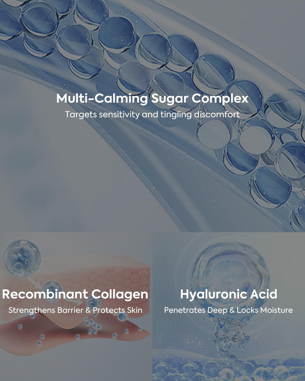 Kefumei facial sheet showing elasticity and firming from recombinant collagen types.