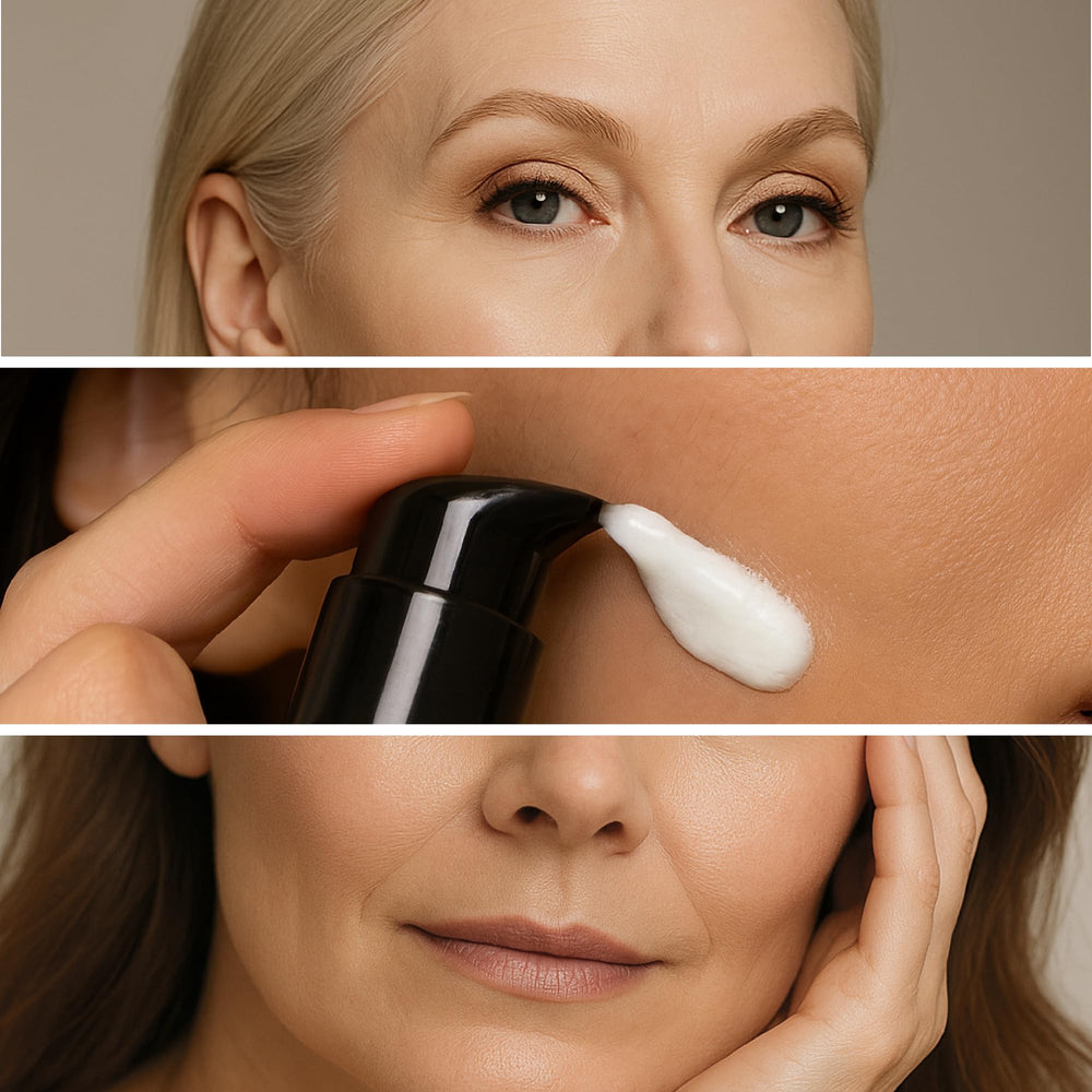 Kehyla Beauty foundation swatches show seamless tone matching for dry, aging skin.