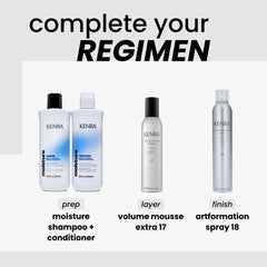 Kenra Artformation Spray 18 brushable restyling enables easy tweaks.