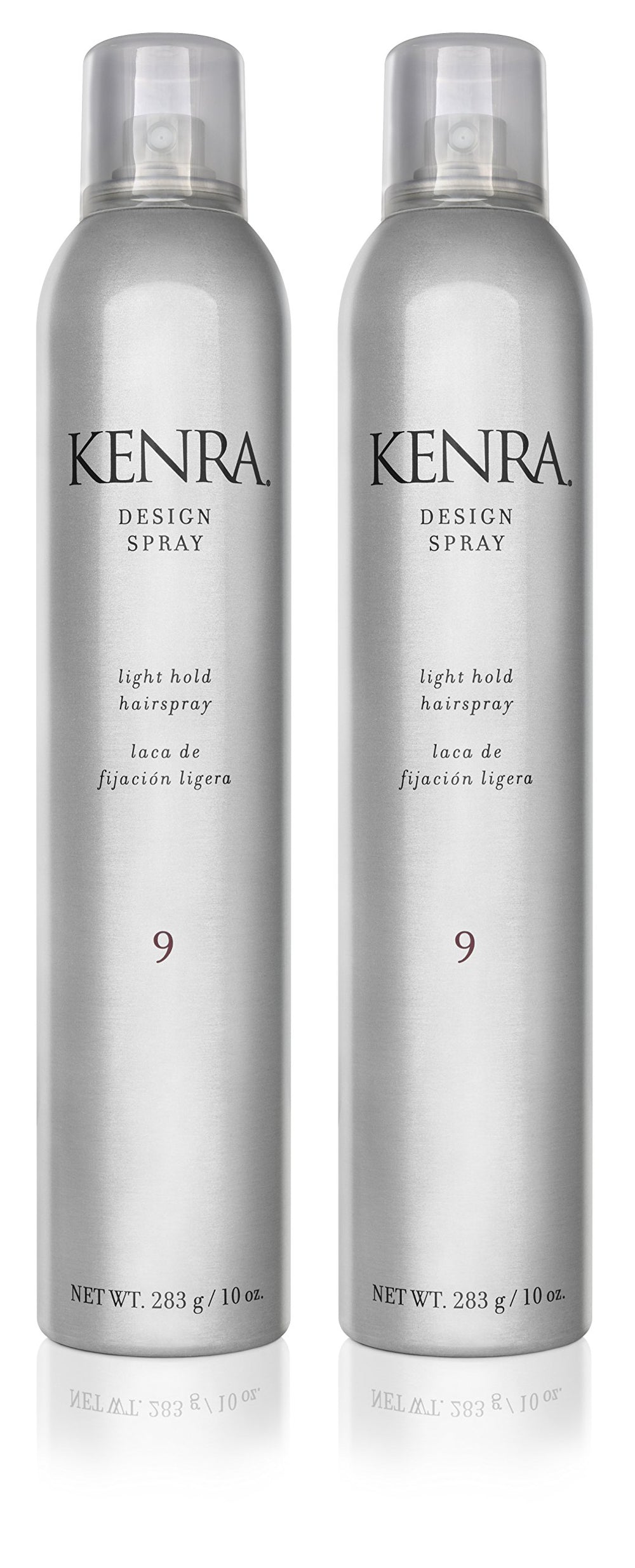 Kenra Design Spray 9 bottle front view, lightweight hold for moveable styles.