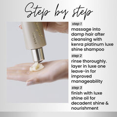 Kenra Platinum Luxe Shine daily-use ritual kit shown together