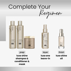 Kenra Luxe Shine full-bodied hair on model to showcase lift