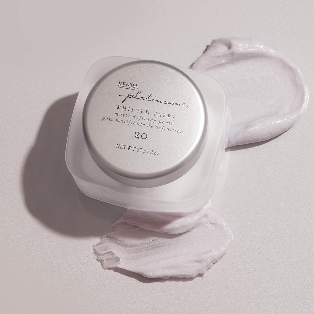 Kenra Platinum Whipped Taffy 20 sculpting swipe demonstrates easy application.