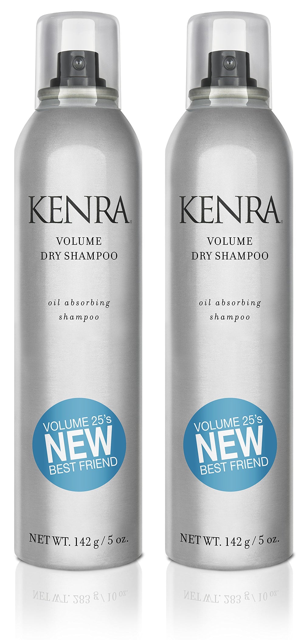 Kenra Volume Dry Shampoo bottle in a 2-pack ready for travel with oil absorption benefits