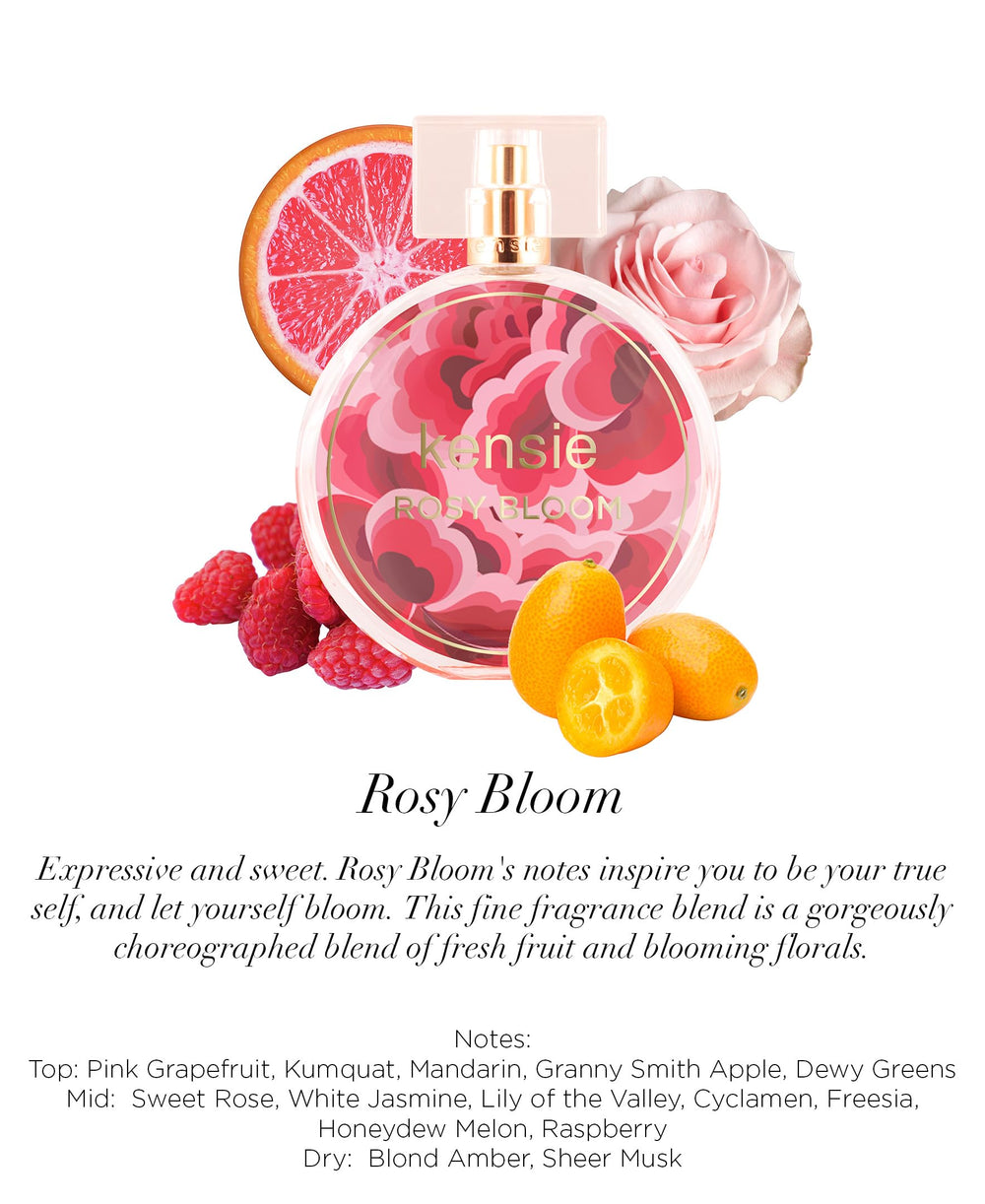 kensie Rosy Bloom outer packaging for shelf appeal and gift-ready presentation