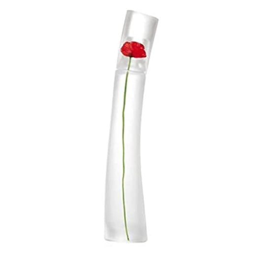 Kenzo Flower EDP bottle pour reveals sleek design and portable fragrance use