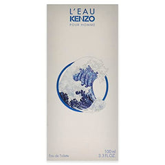 Kenzo L'Eau Pour Homme bottle cap closeup showing design