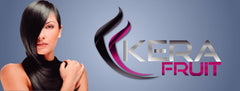 KERA FRUIT frizz-control treatment bottle shown for smoother, controlled hair.