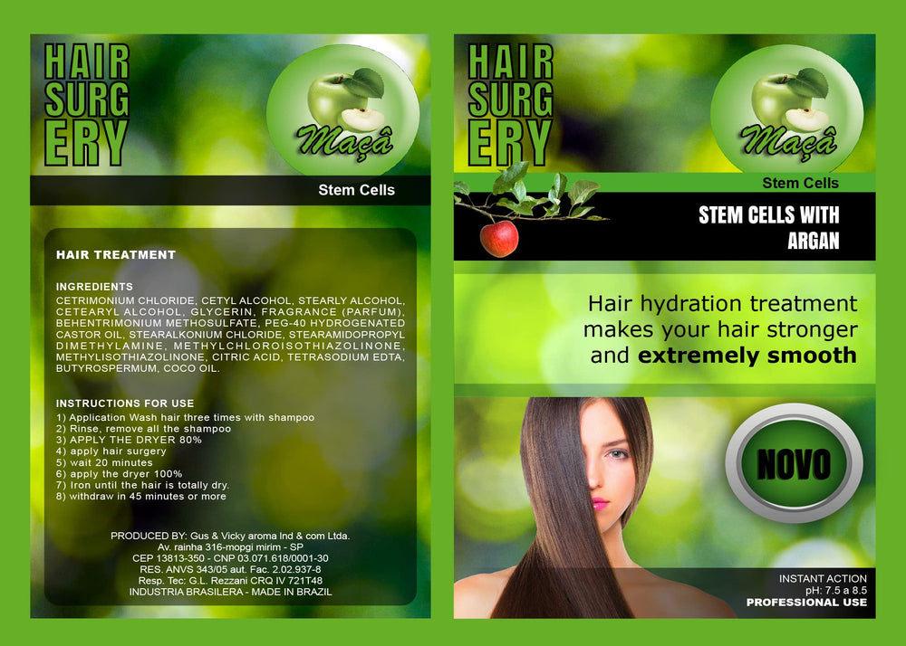 KERA FRUIT Hair Treatment application close-up showing smoothing effect
