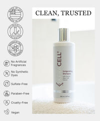 Keracell Invigorating Shampoo strong hair strands after wash