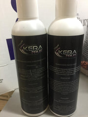KERA FRUIT keratin kit treatment bottle for frizz reduction and shine.