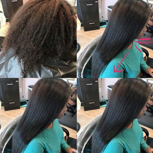 KERA FRUIT product label close-up highlighting keratin formula and 1L size
