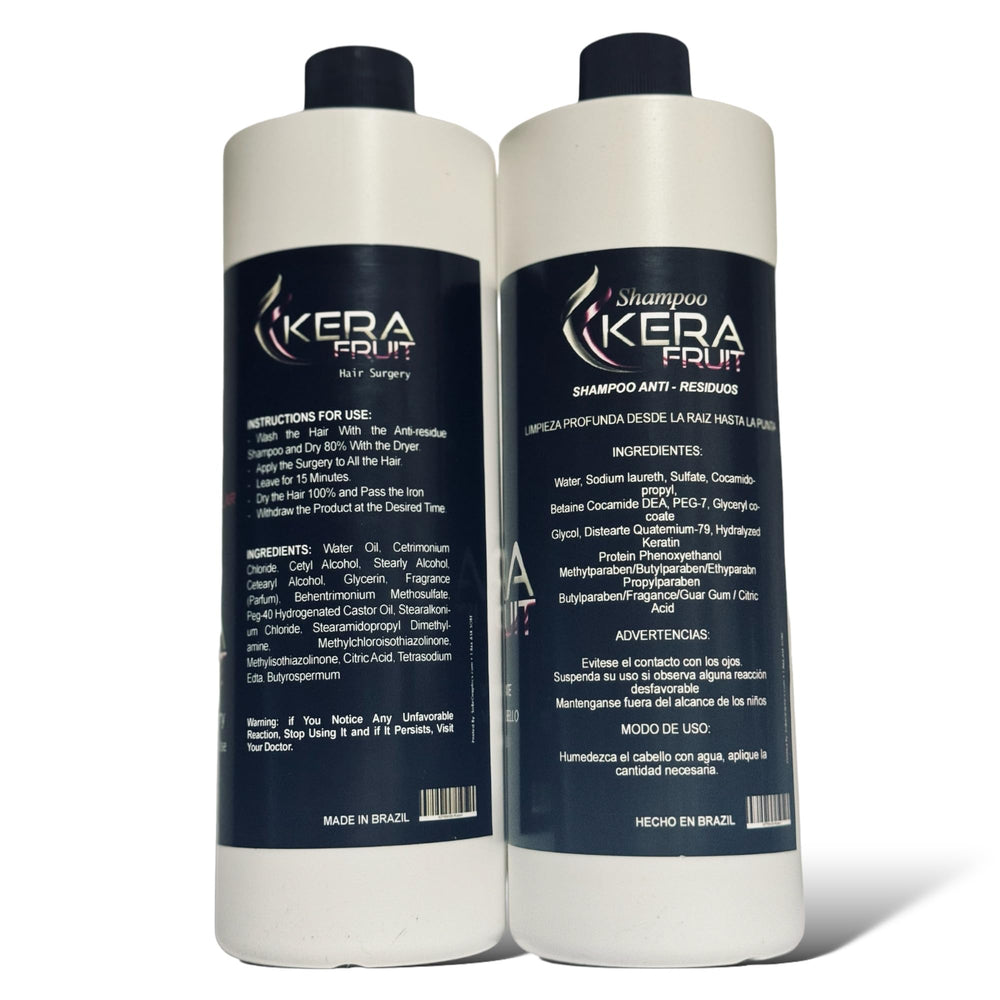 KERA FRUIT shampoo bottle promoting deep hydration for hair