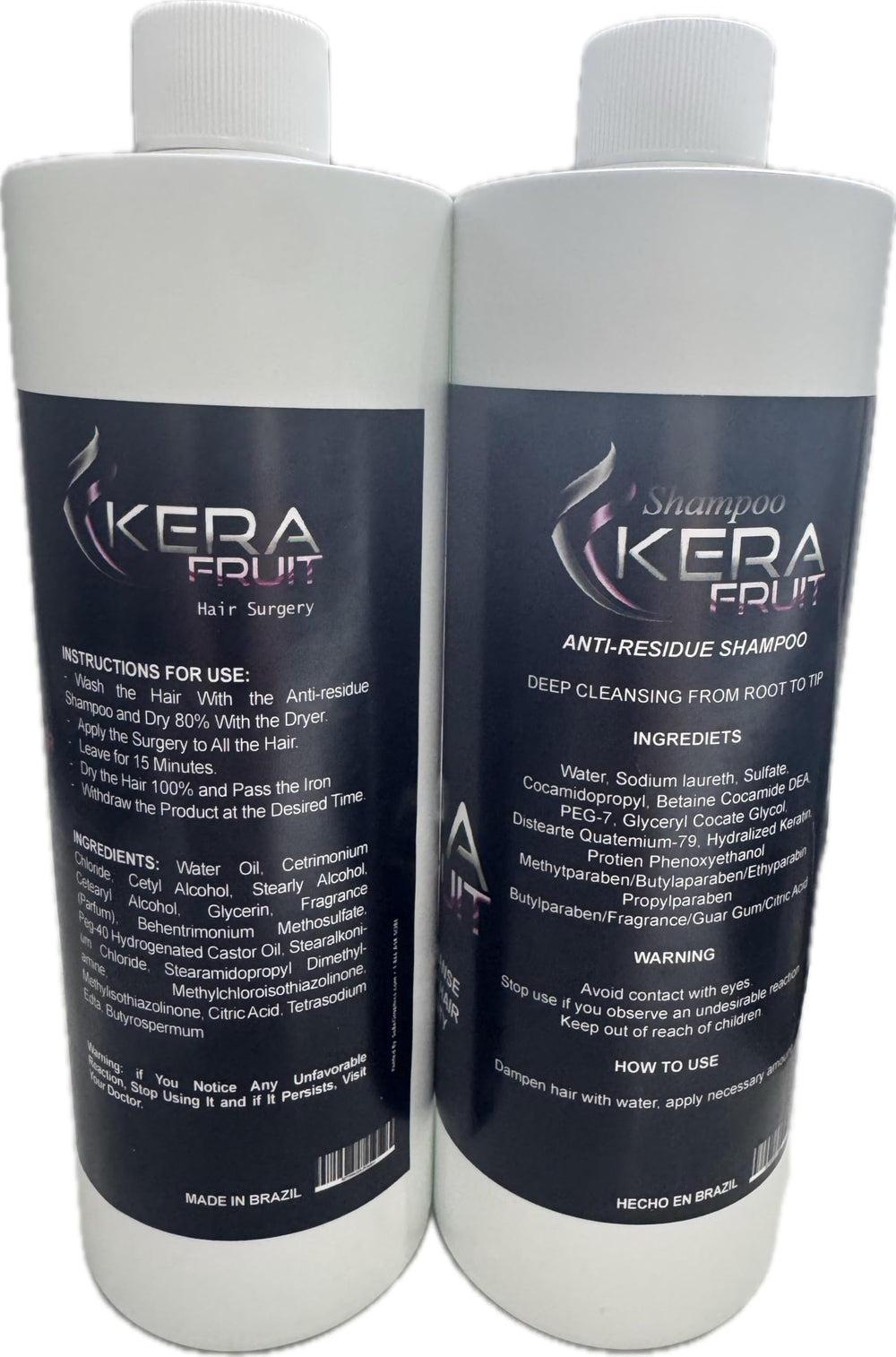 KERA FRUIT treatment application on hair reveals keratin shine
