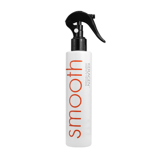 KERAGEN Heat Protectant Spray bottle shields hair from heat while adding shine.