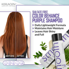 KERAGEN panthenol vitamins jojoba illustration indicating moisture and shine support