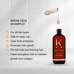 Keralove Shampoo routine shot showing easy daily application for all hair types.