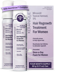 Keranique 5% Minoxidil Foam bottle for regrowth and healthier scalp