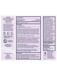 Keranique close-up hair shaft showing softening shine.