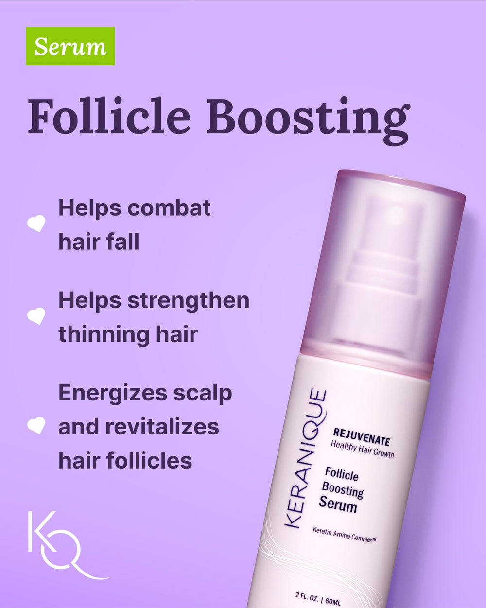 Keranique lift and repair spray adds texture and heat protection during styling