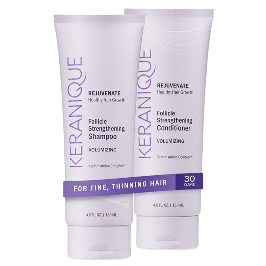 Keranique shampoo volumizing bottle boosts volume for fine, thinning hair