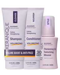 Keranique Volume Travel Kit shampoo bottle, boosts fullness and improves hair texture on the go
