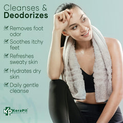 KERAPIL Bacterinyl Tea Tree Oil Body Wash invigorating eucalyptus and peppermint scent