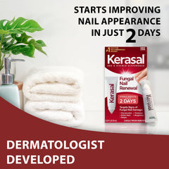 Kerasal Nail Fungus Extra Strength applies directly to nails for smoother texture.
