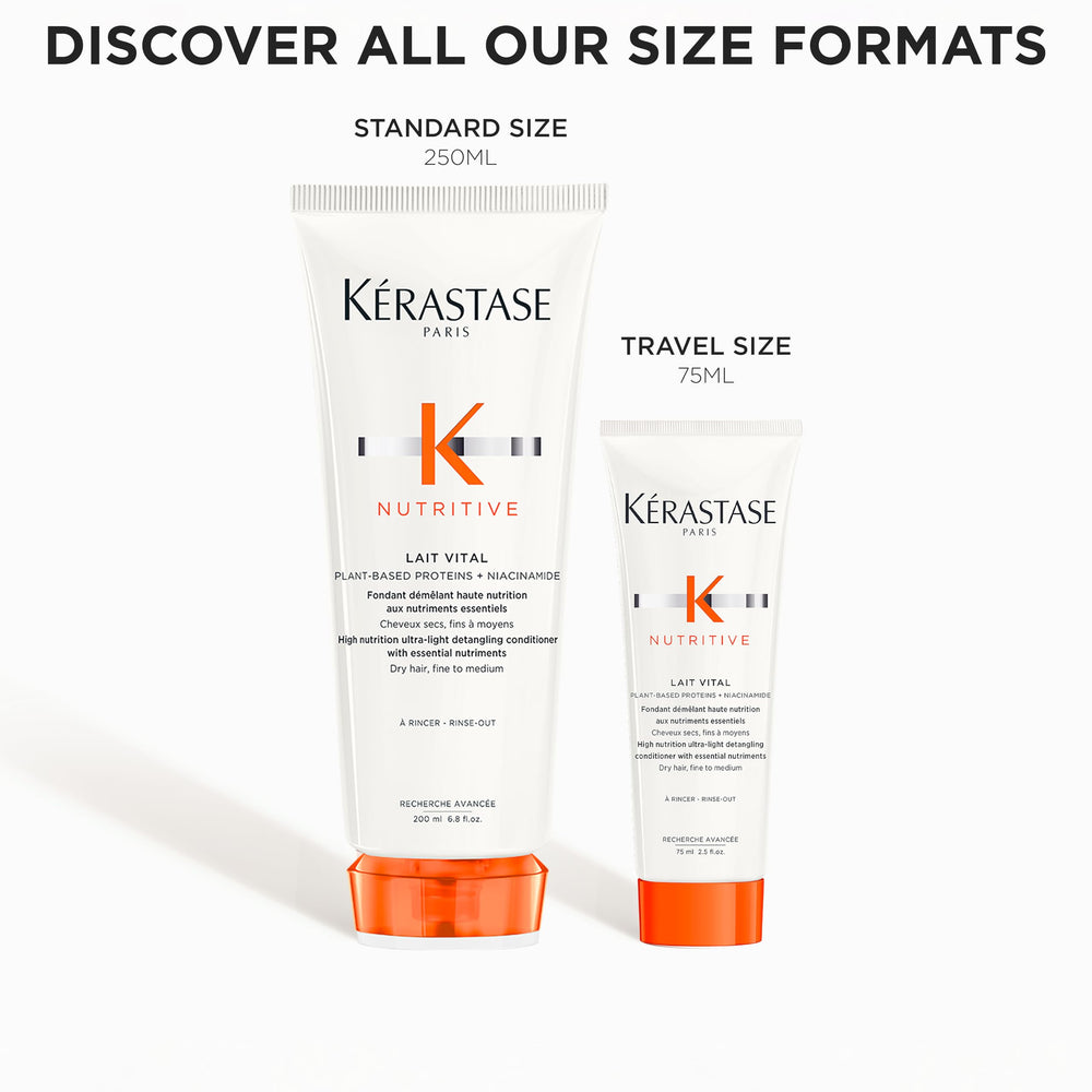 Kerastase Nutritive Lait Vital soft hair texture after use.