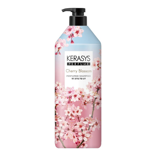 Kerasys Cherry Blossom Perfumed Shampoo bottle with long-lasting fragrance