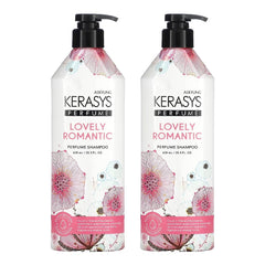 Kerasys Lovely and Romantic Perfumed Shampoo front view, ideal for daily cleansing and scent pairing.