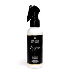 Keratin Express smoothing bottle ready for easy application and shine.