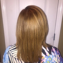 Keratin Express-treated hair appears smooth and shiny after treatment.
