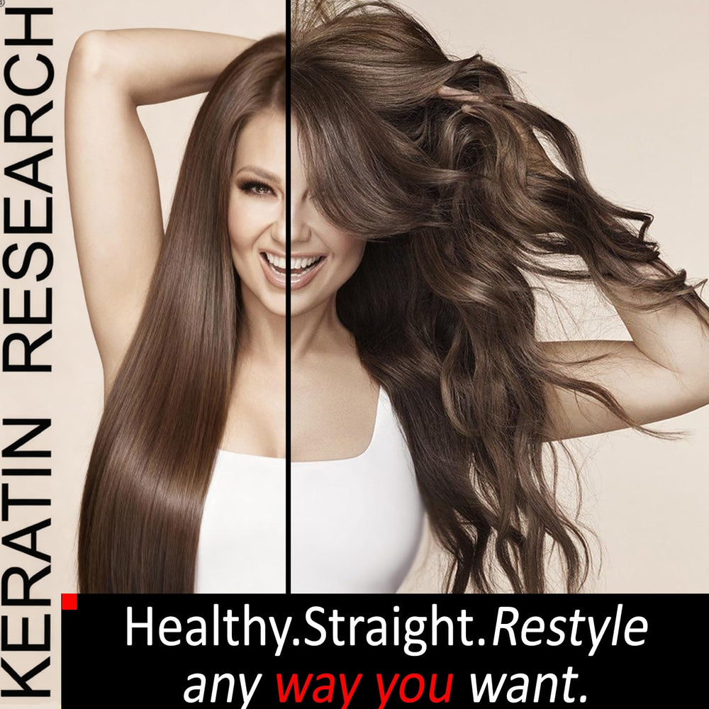 KERATIN RESEARCH Extra Strength bottle close-up emphasizes concentrated formula for lasting results.