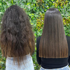 KERATIN RESEARCH Keratin Forte Conditioner texture swatch showing creamy smoothing formula for manageability