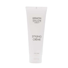 Keratin Salon Direct Styling Creme bottle shown for enhanced shine and easy manageability.