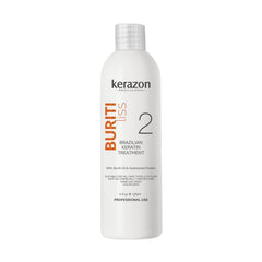 Kerazon Buriti Liss bottle pour demonstrates easy dispensing for at-home keratin treatment