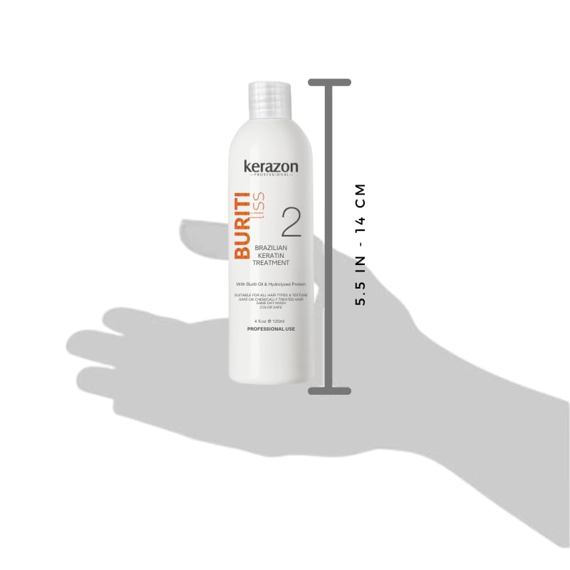 Kerazon Buriti Liss damaged hair repair action conveys resilience and improved texture