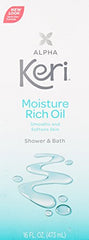Keri Alpha Keri oil bath splash demonstrates moisturizing bath use