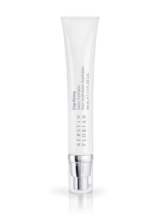 Kerstin Florian Clarifying Daily Hydrator bottle close-up showing lightweight protective moisture