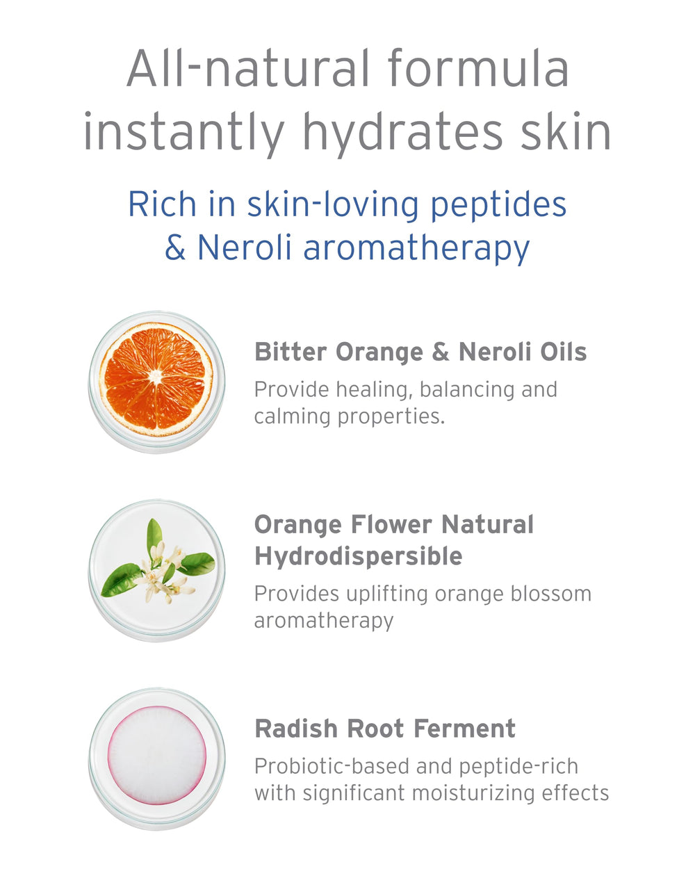 Natural ingredients spa-like experience in Kerstin Florian Neroli Water Mist.