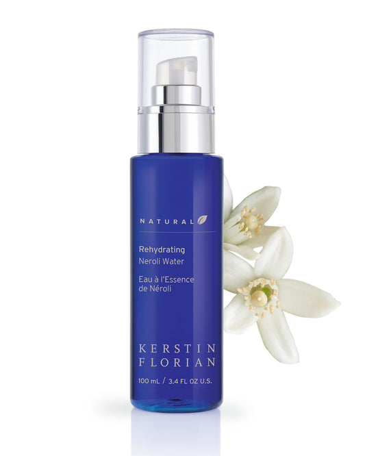Kerstin Florian Neroli Water Face Mist bottle for hydrating skin and uplifting aroma.