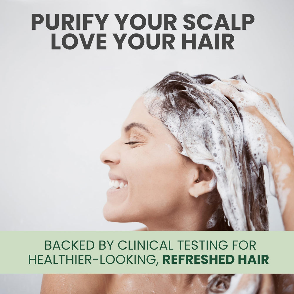 Mint and rosemary accents on packaging signal a cooling, uplifting wash experience.